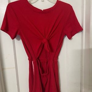 SPORTY RED ROMPER
